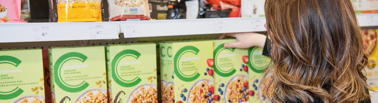 This banner image shows Compliments' products.